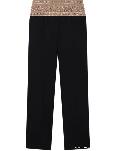 Cheap crystal-embellished wool McCartney trousers Women Stella 0821